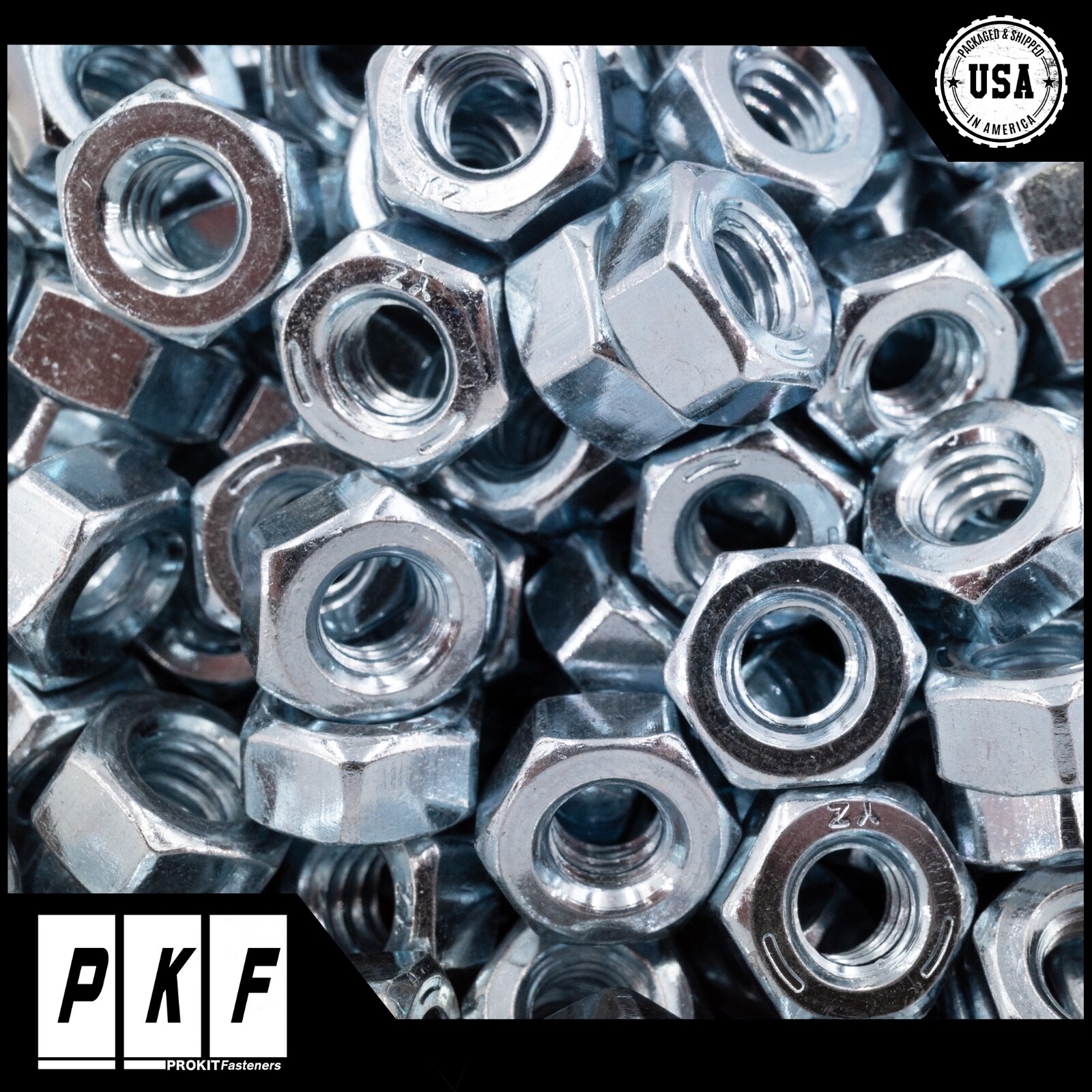 1/4-20 Grade 5 Finished Hex Nuts Zinc Plated Steel | Qty 500