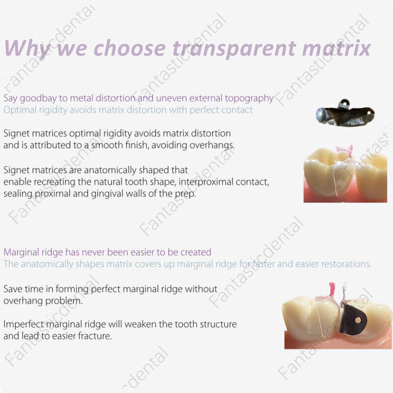 Dental Clear Matrix Posterior Transparent BT Matrices Fits Bioclear 4.5/5.5/6.5