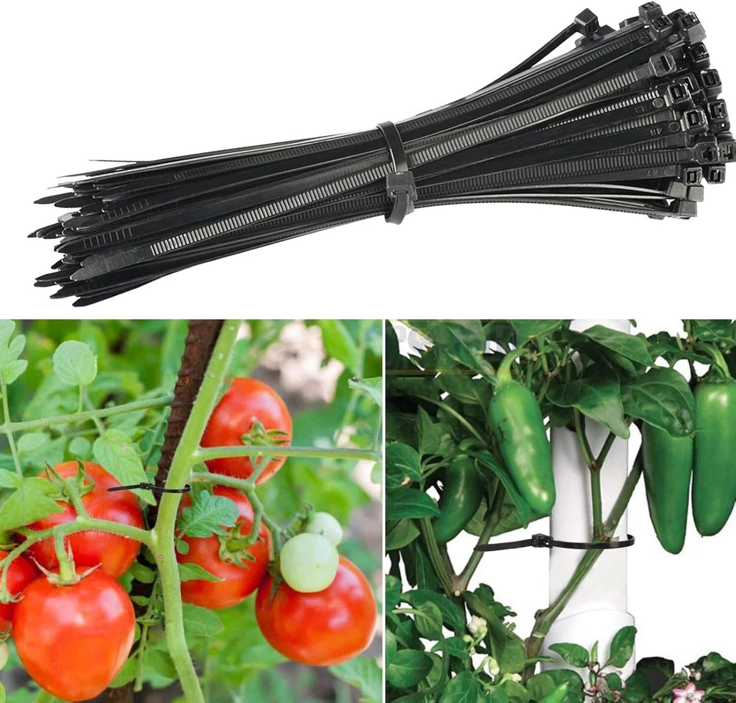 100 Pack Releasable Reusable Zip Ties Nylon Cable Heavy Duty Wire Self Locking