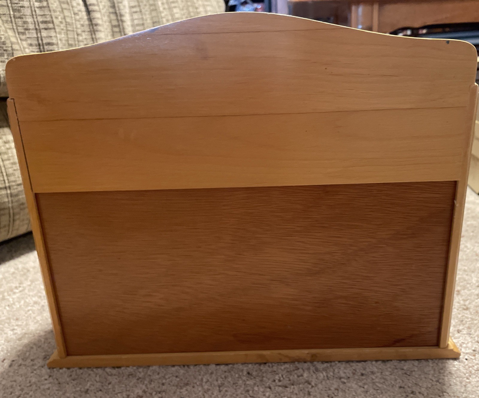 Wood Desk Top Organizer Wood Folder Paper Holder Two drawers. 15.5” W x 10.75 D