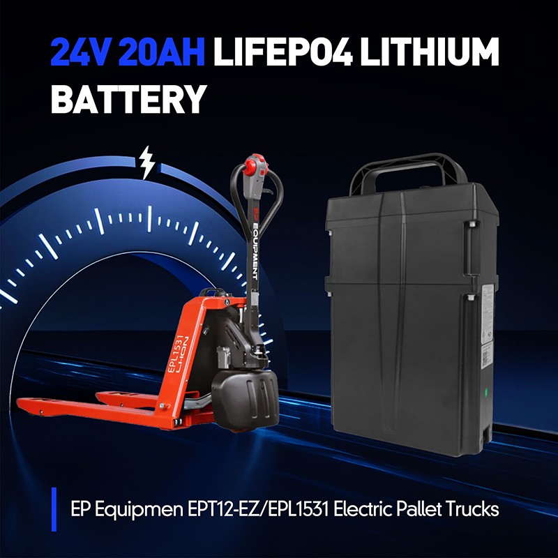 24V 20Ah Lithium Battery for Big Joe LPT26 LPT33 T40 EP Linde Pallet Truck Jack
