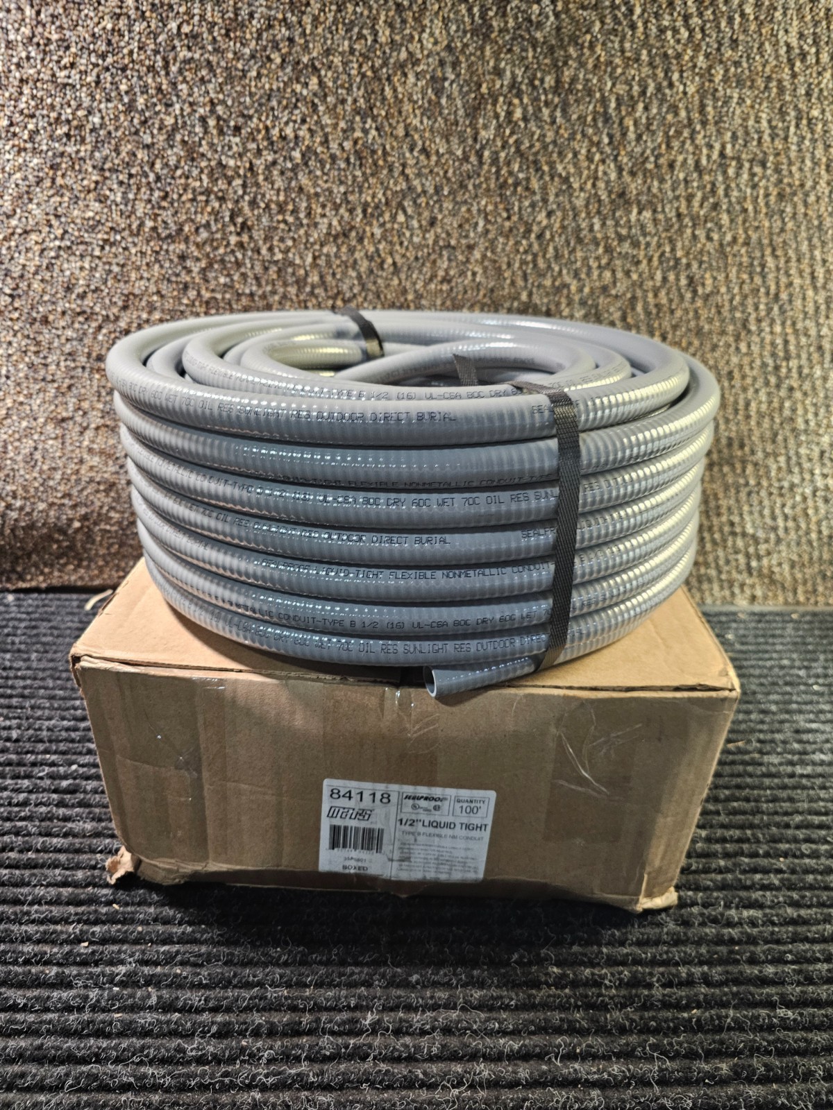 MARS 84118 1/2″x 100′ Non-Metallic Liquid Tight Conduit Polyvinyl Chloride (PVC)