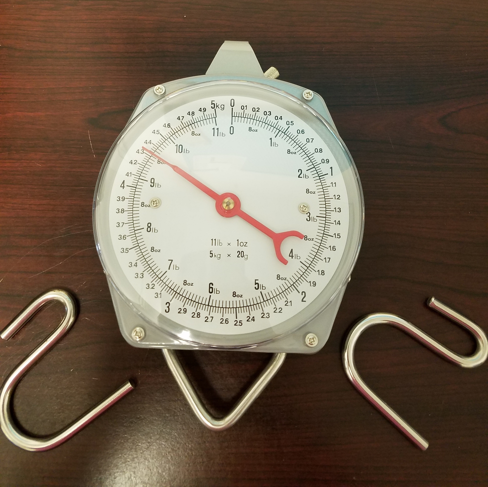 Hanging Scale Weigh Safely Multi Use Farm Round Face Weigh Feed Grain 11 Pounds