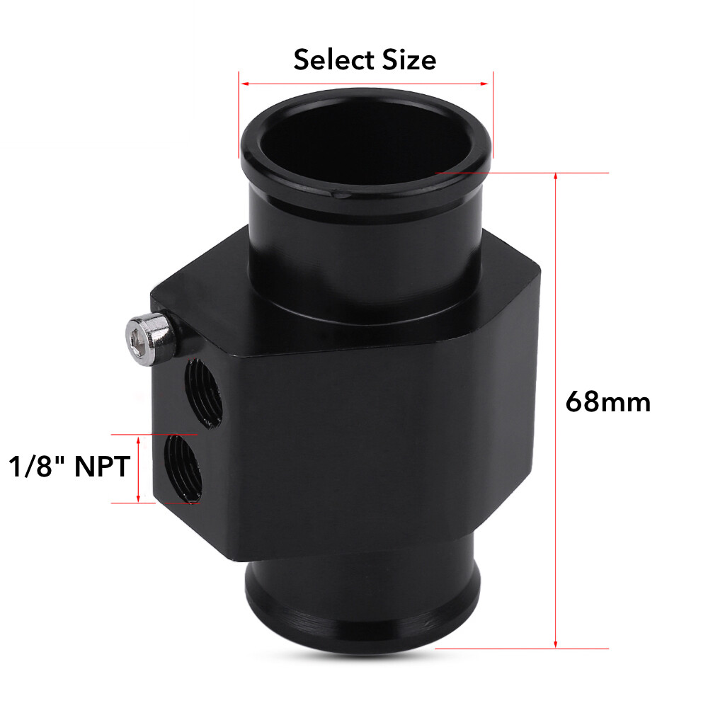 32MM/1.25″ 2-HOLE 1/8″ NPT RADIATOR HOSE ADAPTER ELECTRIC FAN TEMPERATURE SWITCH