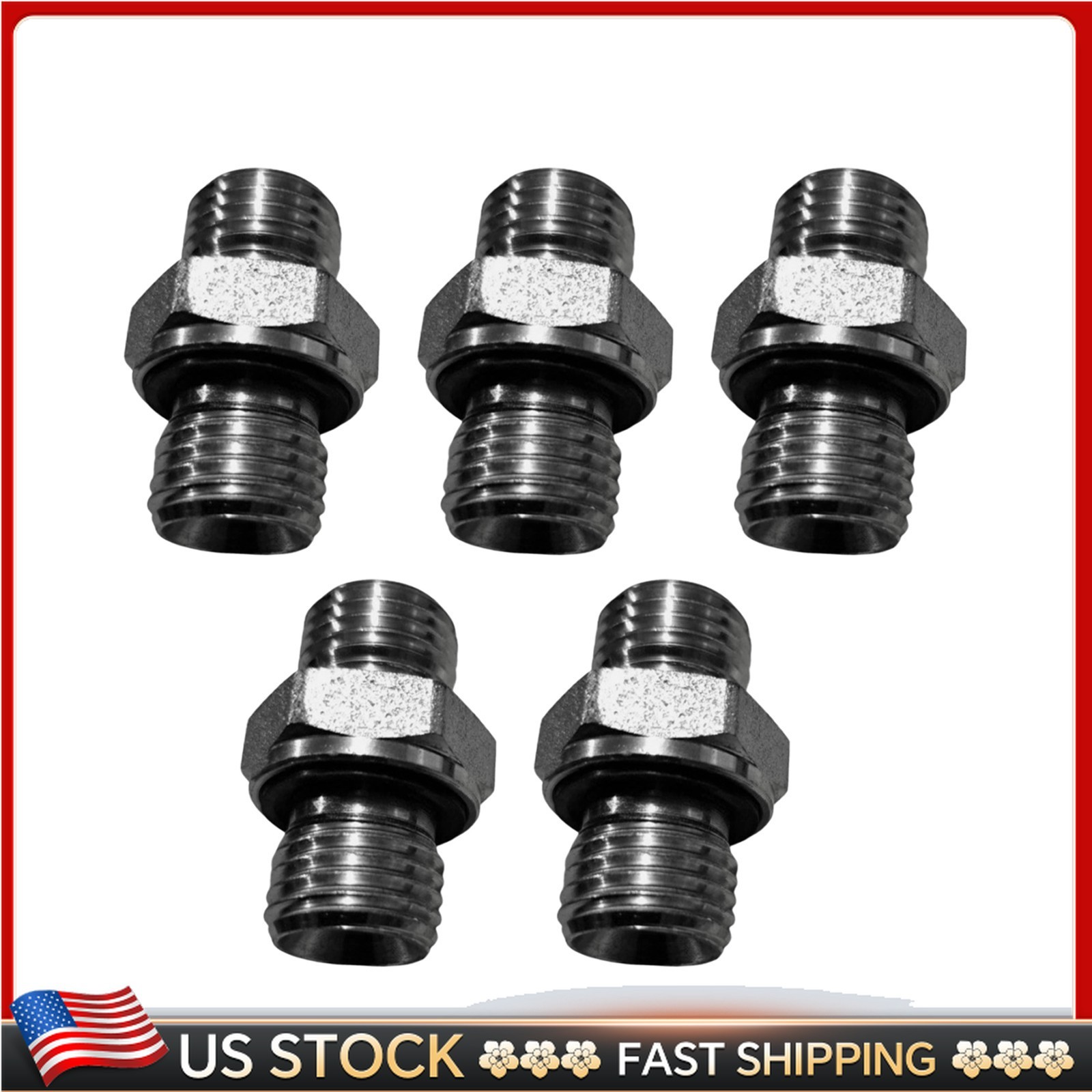 5pcs M14x1.5 For Chinese Mini Excavator 2353 L Union Hydraulic Adapter Fitting