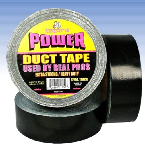 24 Rolls of Heavy Duty Black Duct Tape – 1.89″ x 35 Yds – 17 Mil