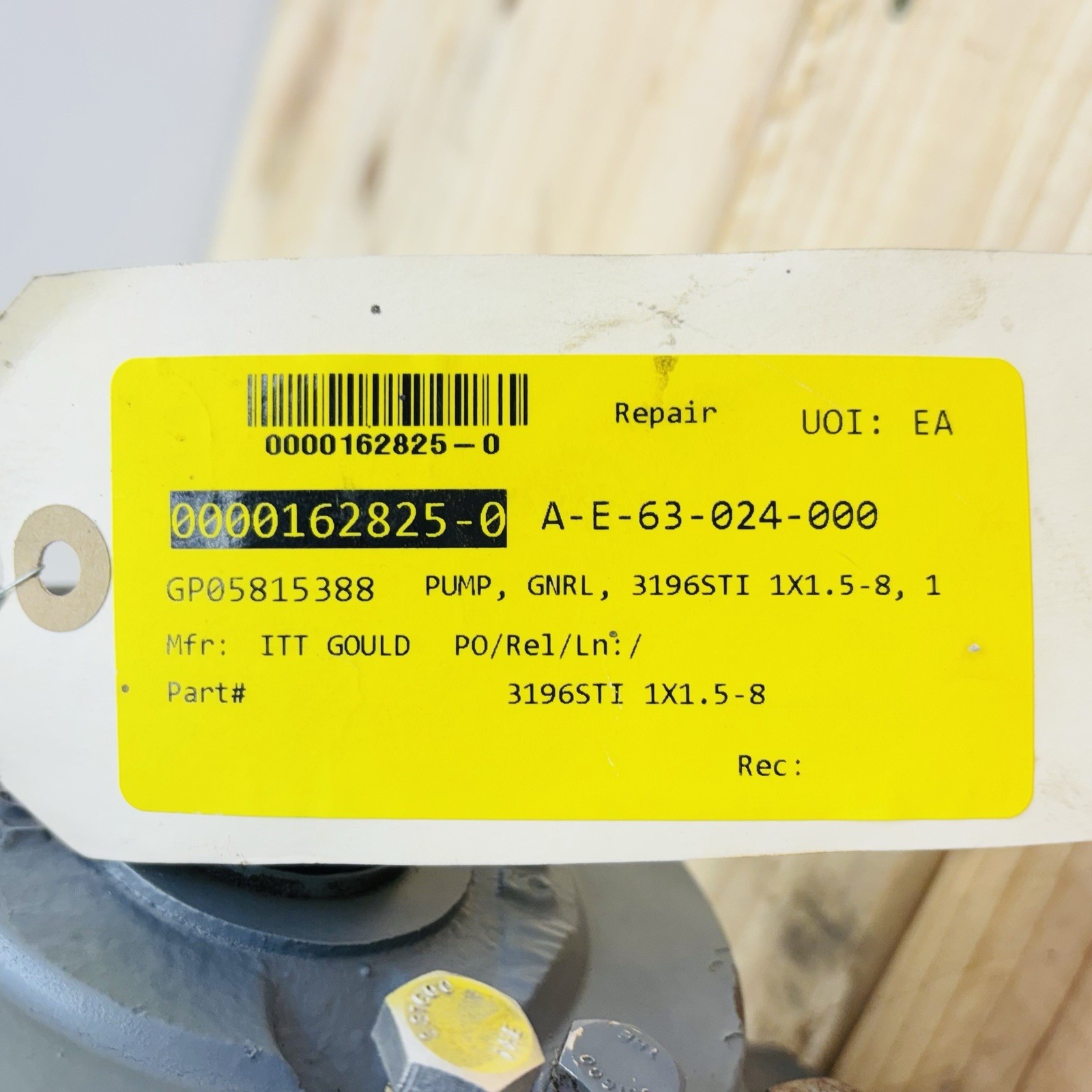 Goulds 3196 STi 1×1.5-8 ANSI End-Suction Centrifugal Process Pump 6.750″