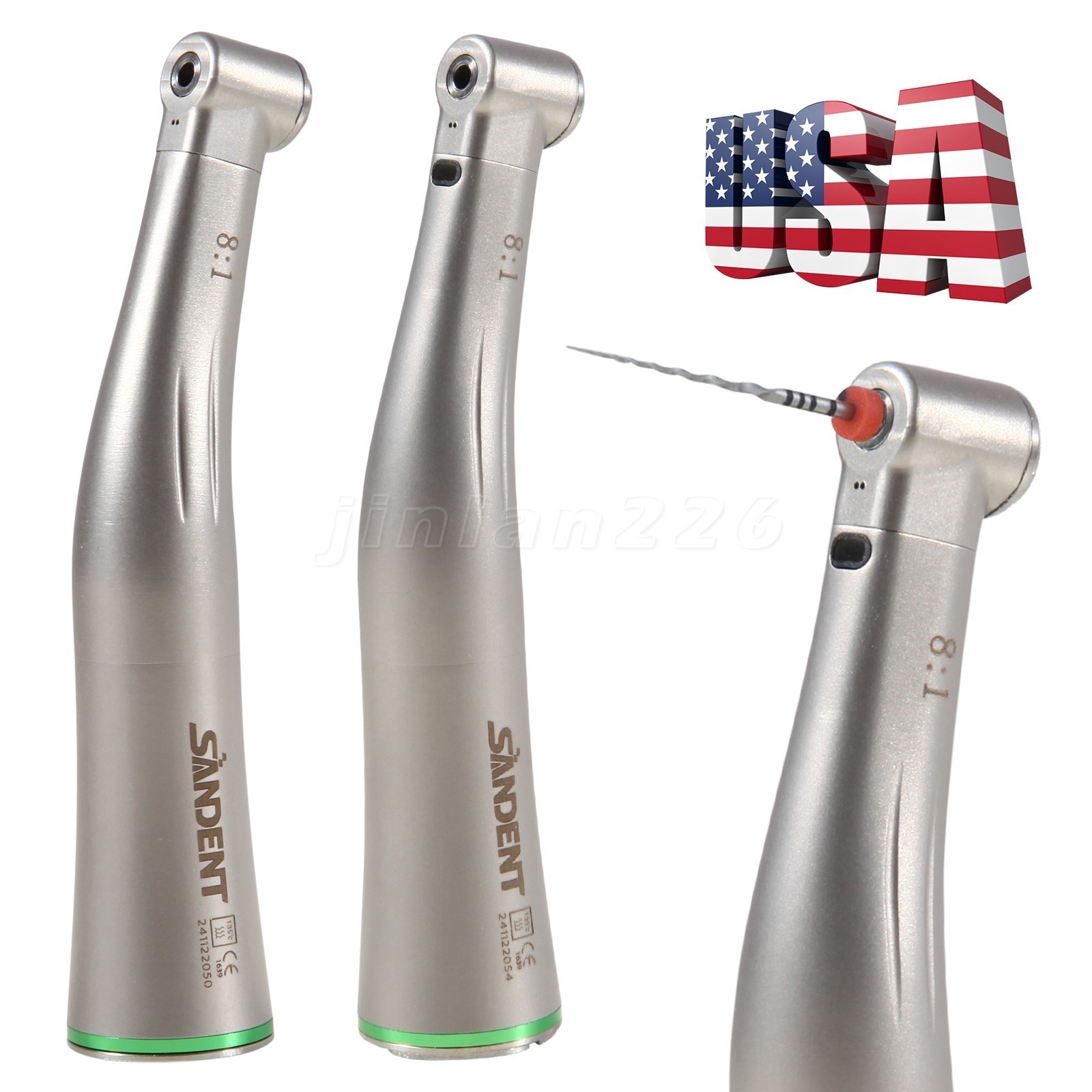 Dental 8:1 Endo Handpiece For Promark Endodontic Contra Angle (LED Fiber Optic)