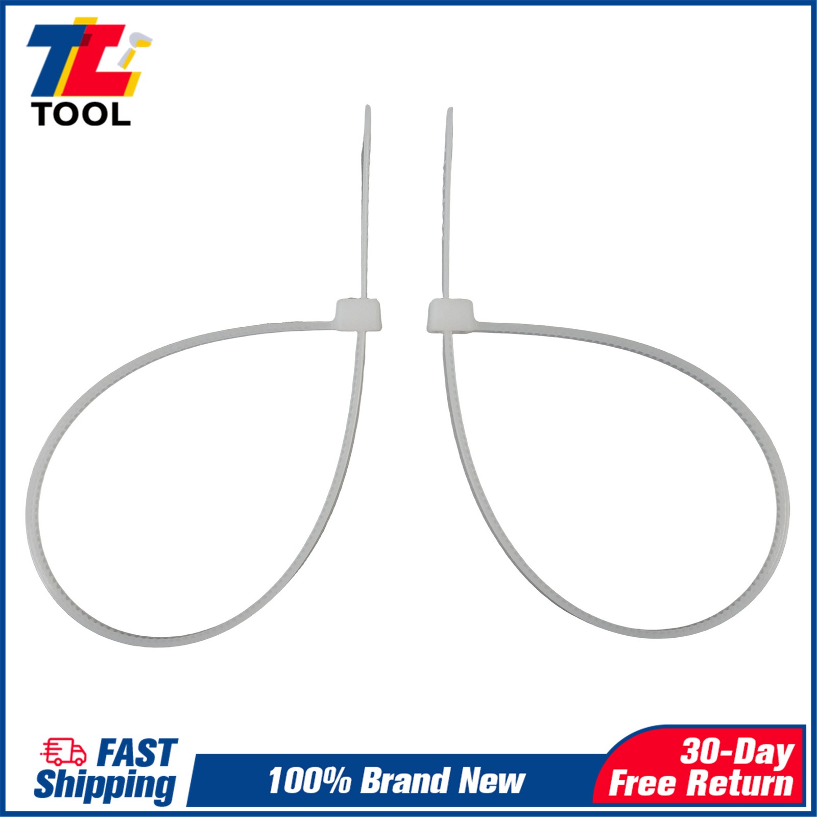 1200pcs Self-Locking Nylon Ties 8″, Heavy Duty 50lb Tensile, White Wire Ties