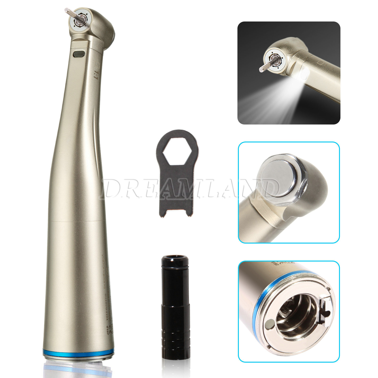 NSK Style Dent Fiber Optic Contra Angle Handpiece fit CA 2.35mm/FG1.60mm bw