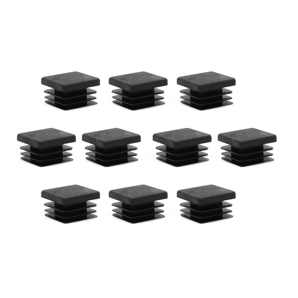 10pcs Black Square Plastic Hole Plugs for Bar Stool or Chair Leg or Table leg US