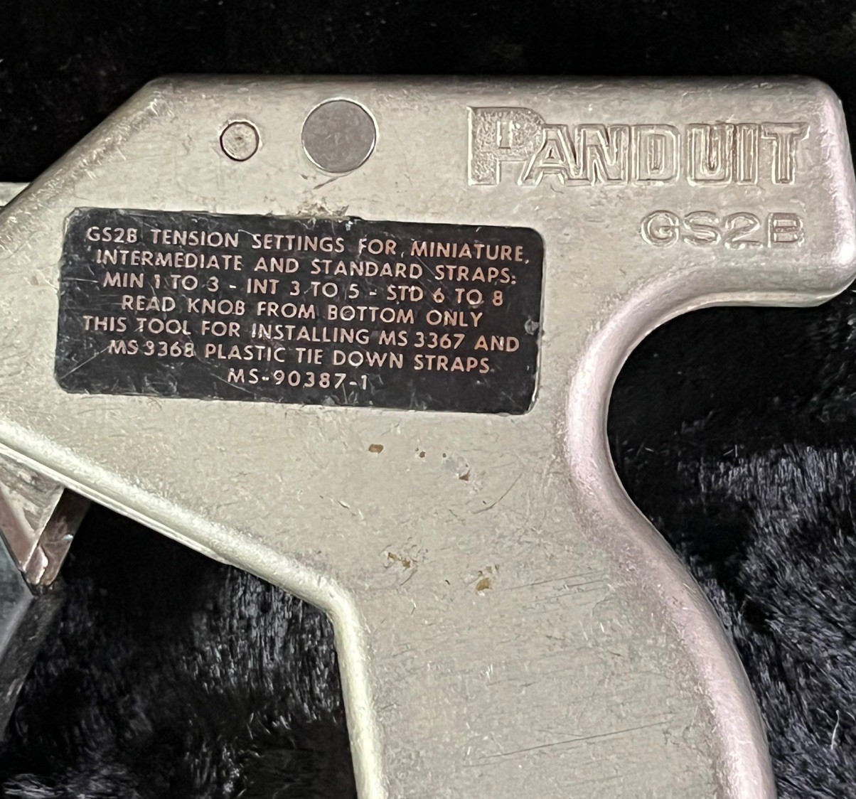 Vintage Panduit GS2B Hand Operated Cable Tie Installation Tool in Great Cond.