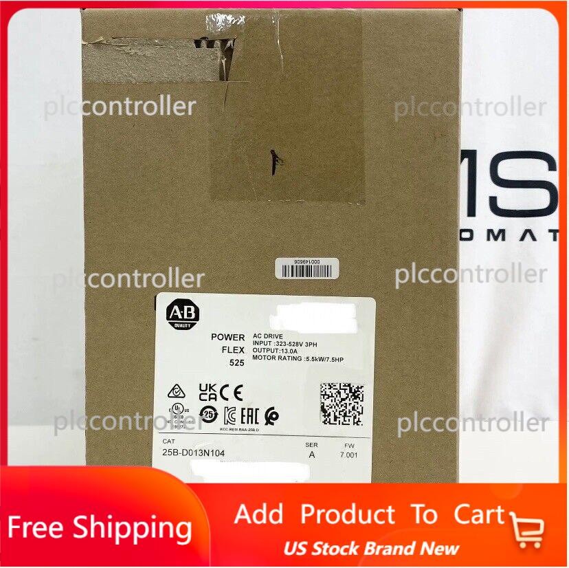 2022-23 Allen Bradley 25B-D013N104 PowerFlex 525 VFD 5.5kW 7.5HP REAL US SELLER