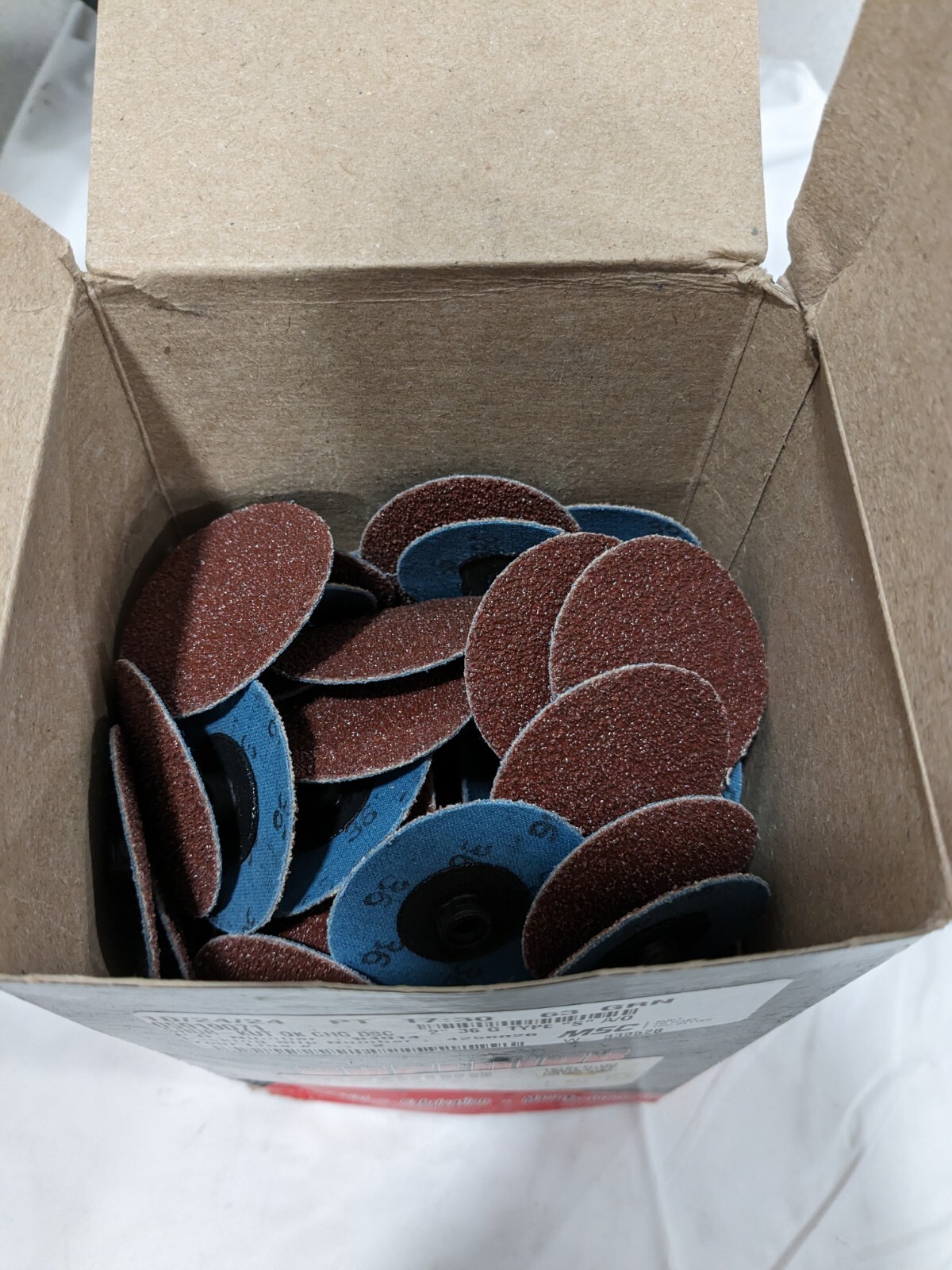 Superior Quick-Change Disc: Type S, 2″ Dia, 36 Grit, AO, Coated Qty 100 A015317