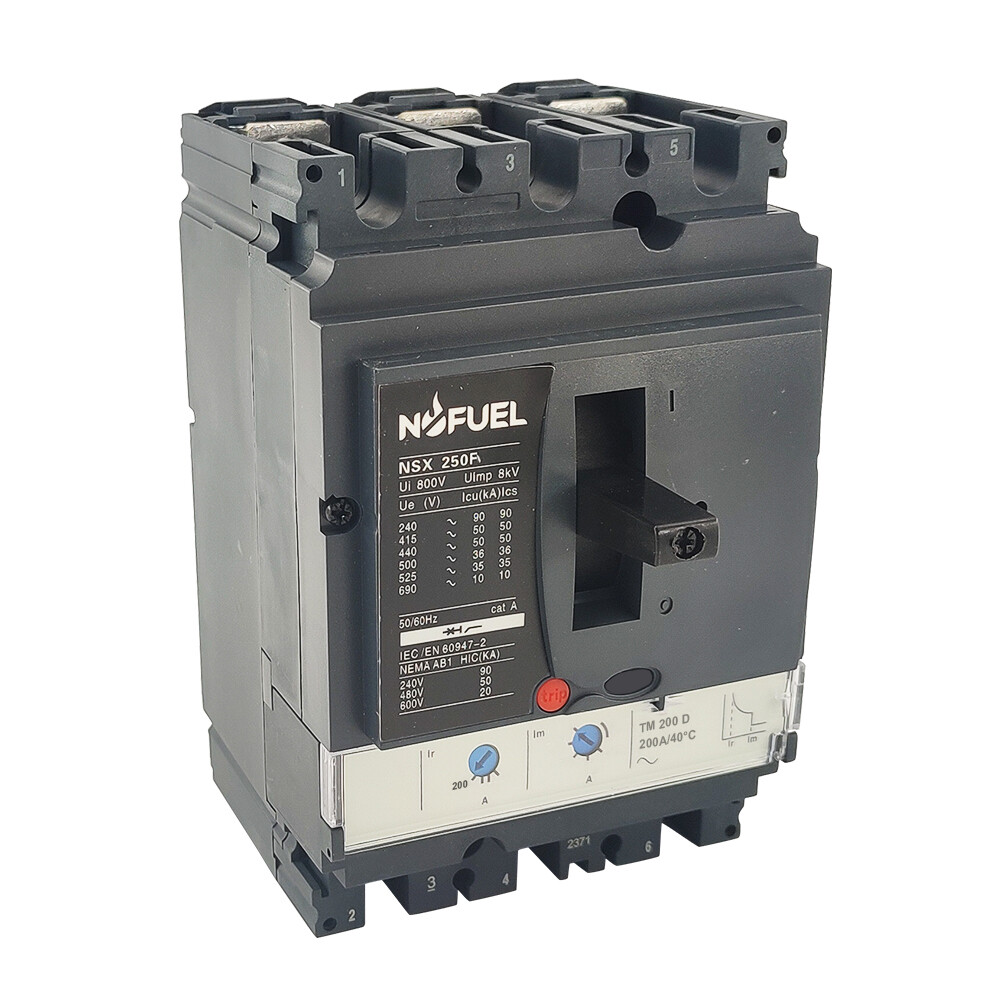 LV431631 Circuit breaker, ComPact NSX250F, 36kA/415VAC, TMD trip unit 200A, 3p3d