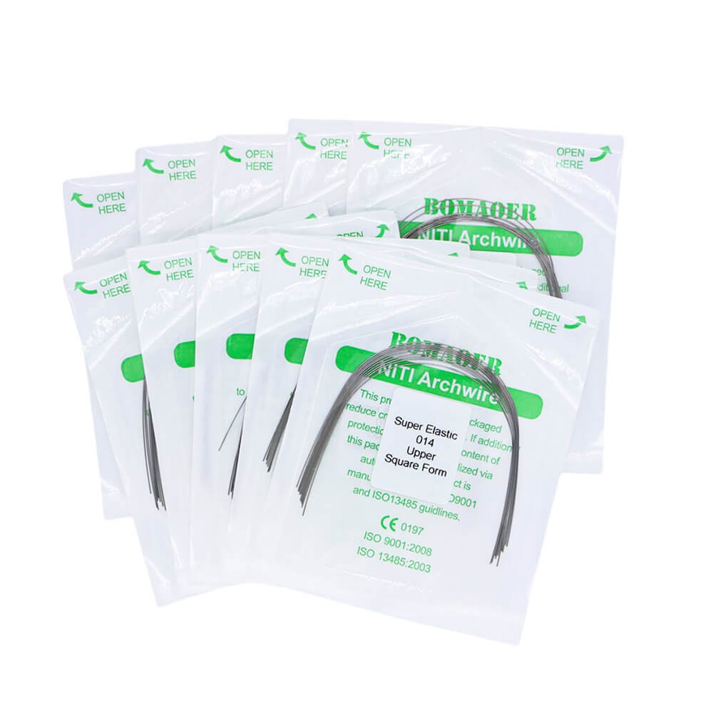 10×Dental Orthodontic Super Elastic Niti Round Arch Wire Square Form 014 Upper