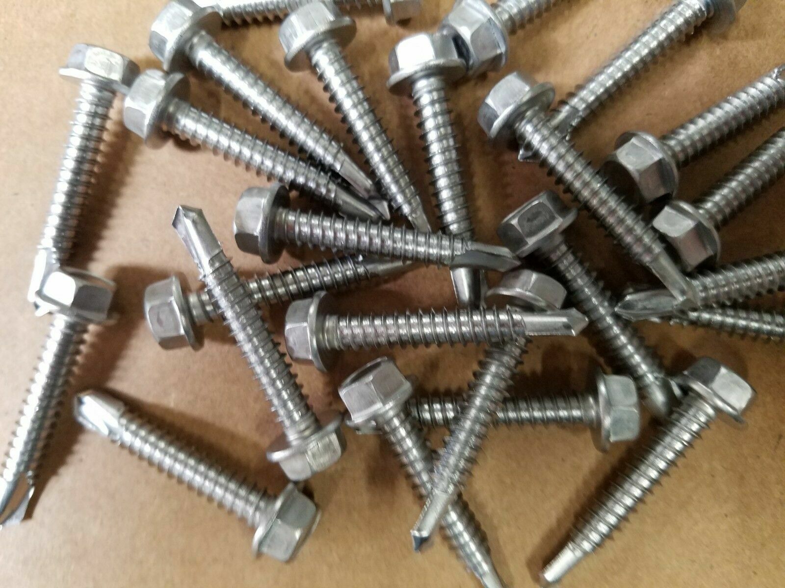 #12-14 X 1-1/2″ Unslotted Hex Washer Tek Screws 410 Stainless Steel
