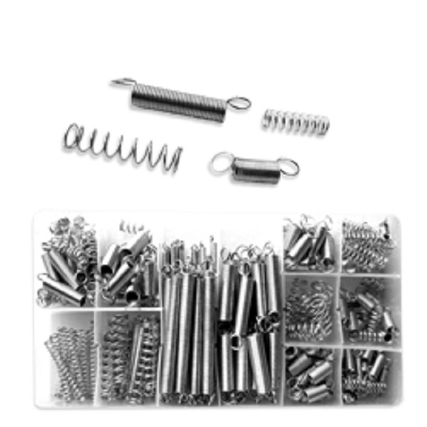 BOX OF SMALL METAL BULK LOOSE STEEL COIL COILED SPRINGS ASSORTMENT KIT ASSORTED