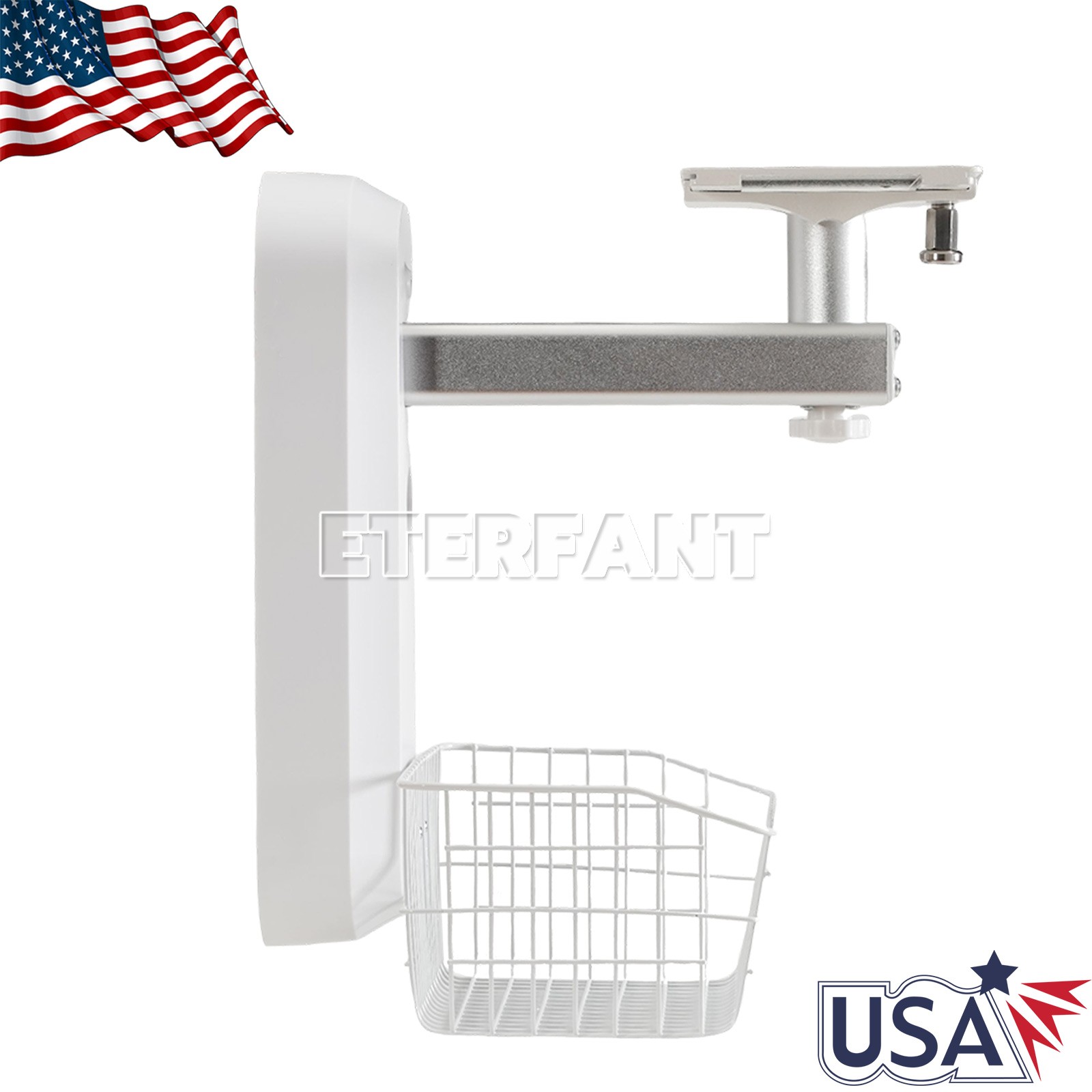 Adjustable Mobile Rolling Cart/Wall Mount Bracket Used for Patient Monitor US