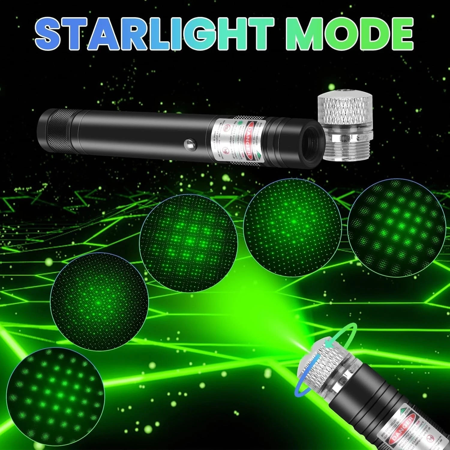 Green Presentation Laser Pointer Pen 1mW Class II Rechargeable Office Pointer