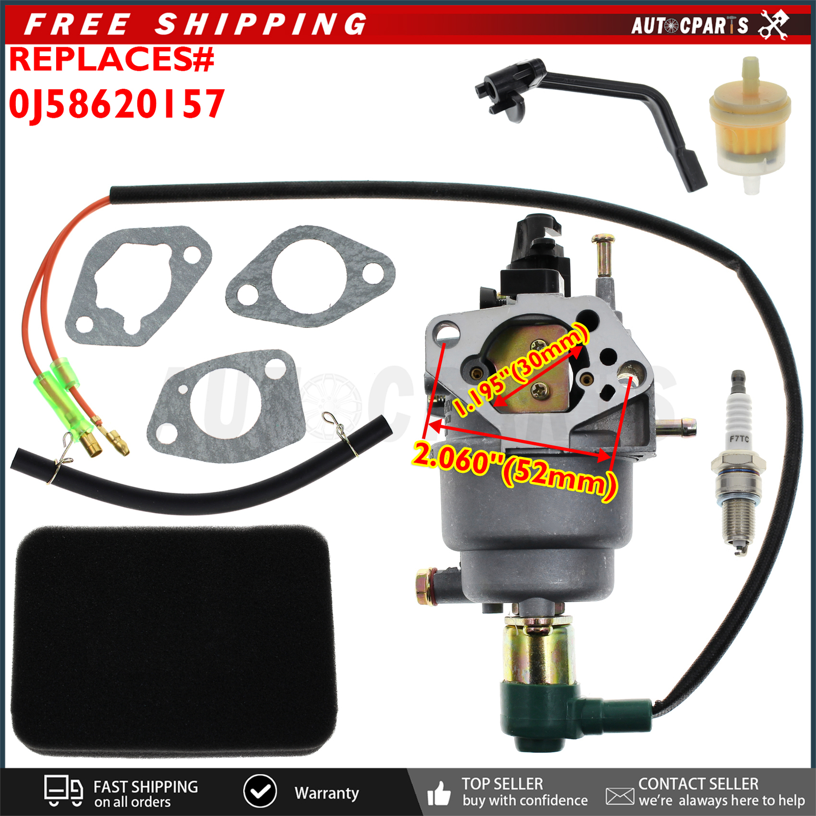 Carburetor For Harbor Freight Predator 5500 6500 7000 8750 13HP Generator Carb