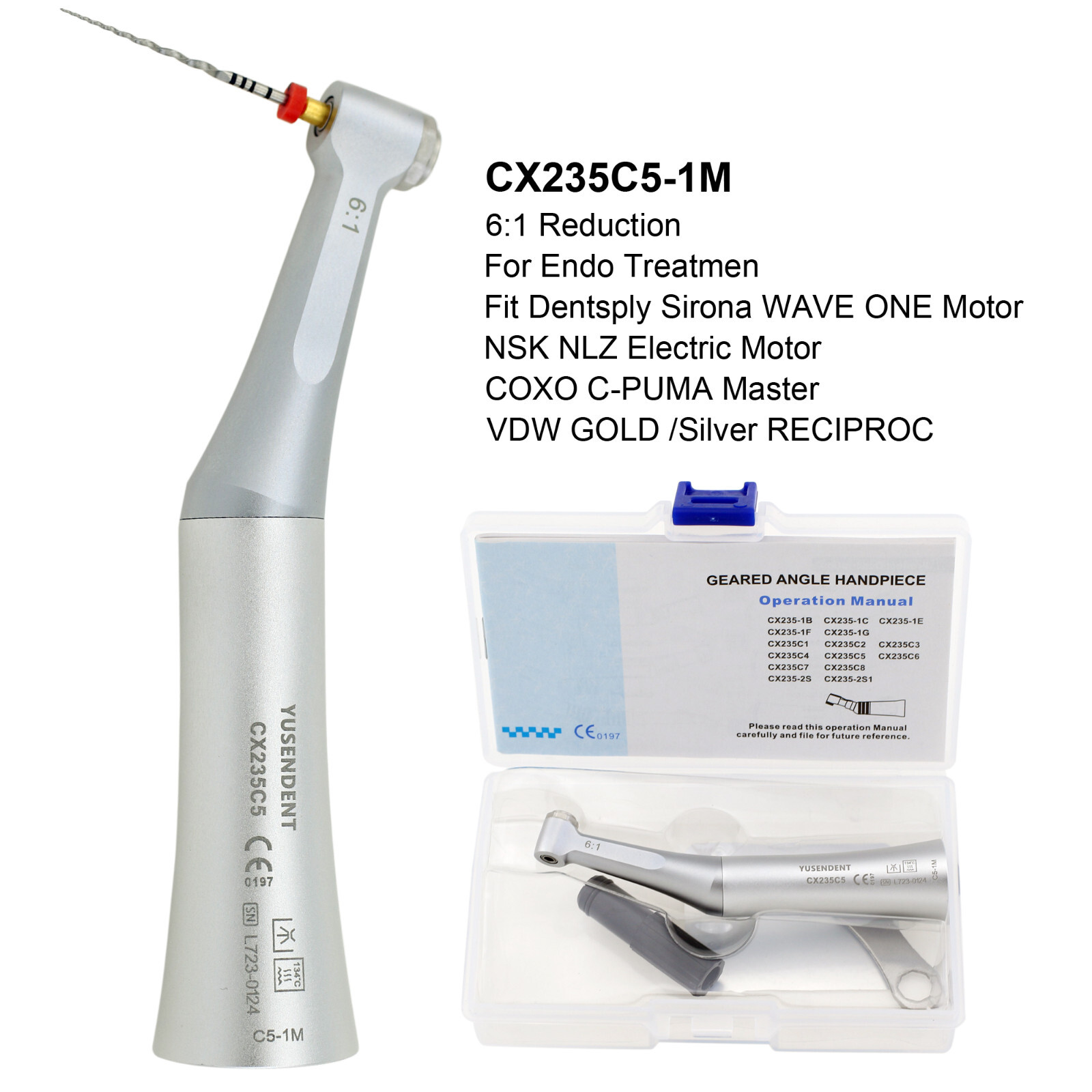 COXO Dental 6:1 Endo Handpiece 1:5 Electric Contra Angle NSK NLZ C-PUMA Master