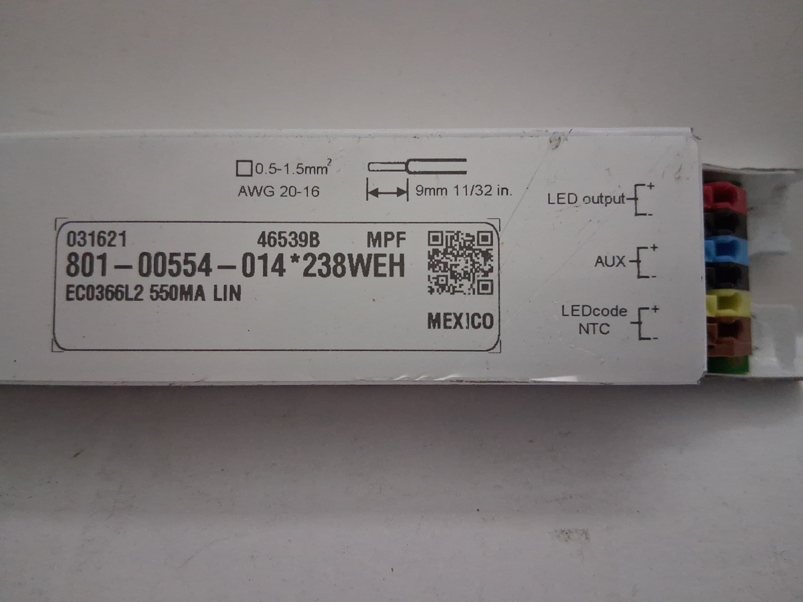 eldoLED ECOdrive 366/L 30W 0-10V Dimmable Programmable LED Driver 120-277V