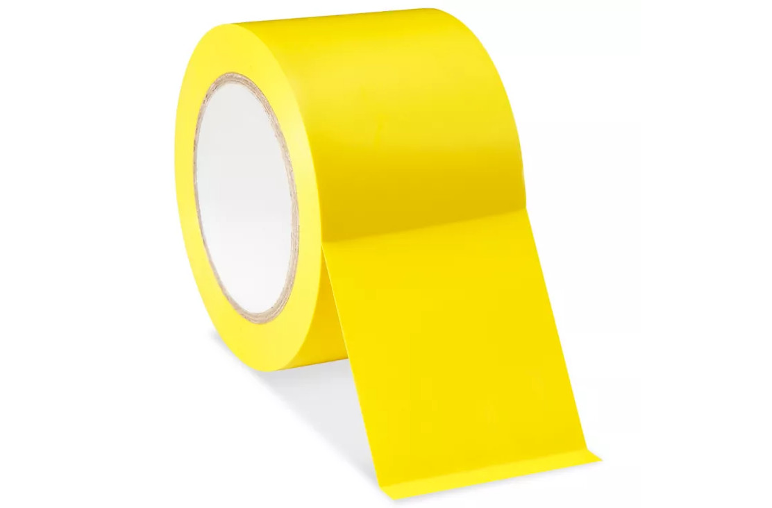 1 ROLL – HBM Vinyl Plating Marking Safety Tape 3″ x 36 Yds. (6 Mil Thick) YELLOW