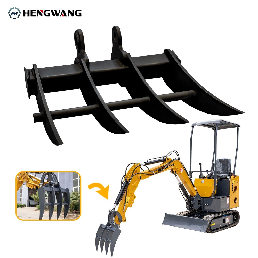 Excavator Attachment Rake Tools for Mini ExcavatorsWide Backhoe USA Warehouse