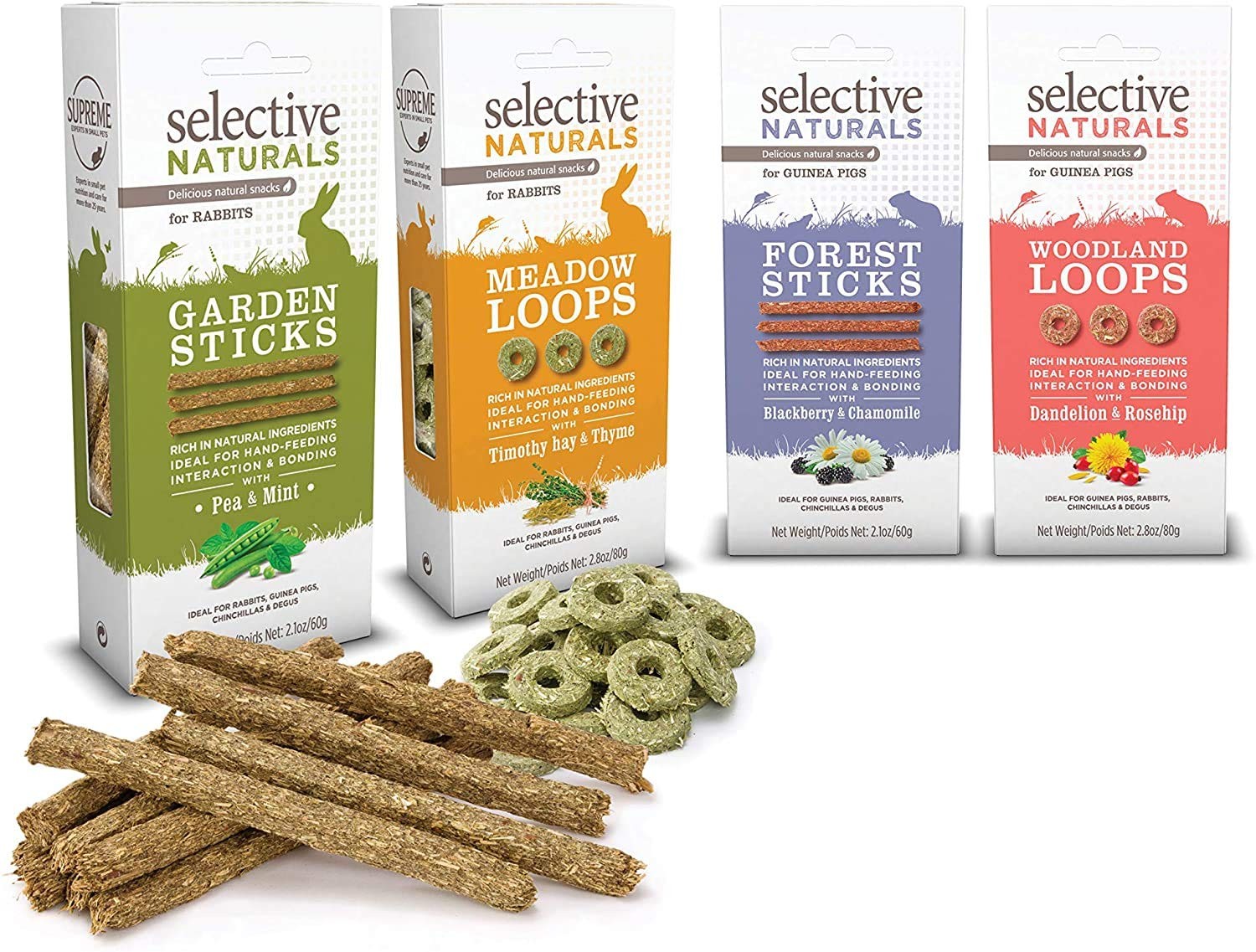3 Pack of Selective Naturals Meadow Loops, 2.8 Ounces each, with Timothy Hay …