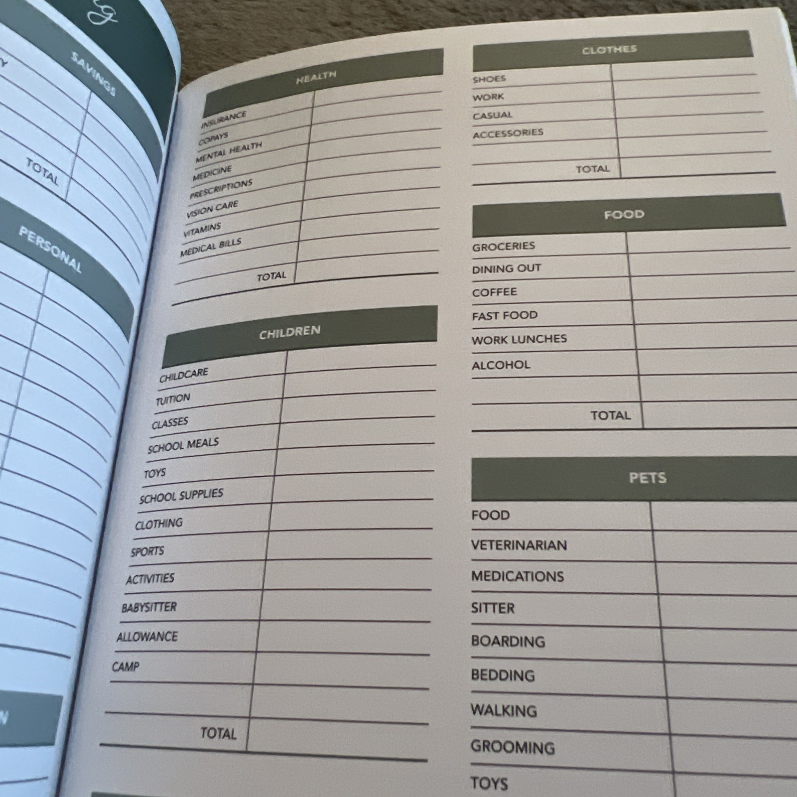 PEN + GEAR Budget Planner 80 Pages Undated 5.5” X 7.5” NEW