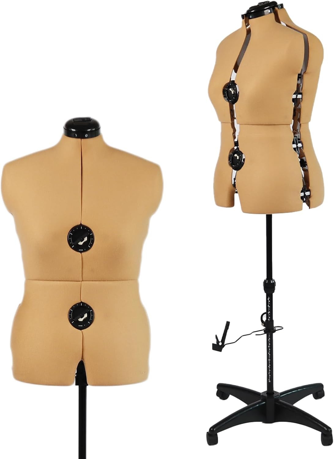 Turmeric Adjustable Dress Form Mannequin for Sewing Female Size 12-18, Pinnable