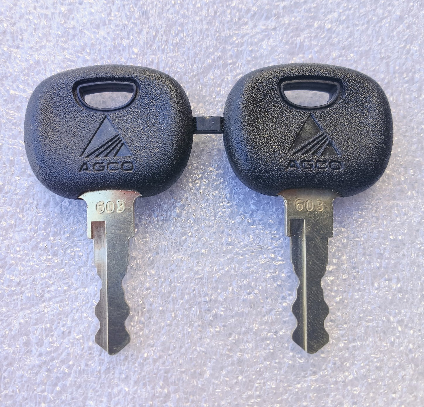 2 Keys OEM Agco Universal Ignition 603 Key, New Holland, Skytrak, Terex, Fendt