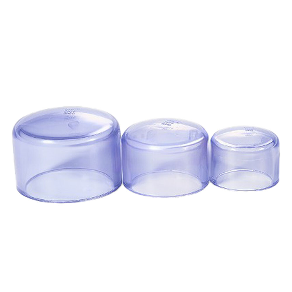 PVC Clear Pipe End Cap φ20mm~φ90mm Water Pipe Plug Cover Supply Pipe Fittings