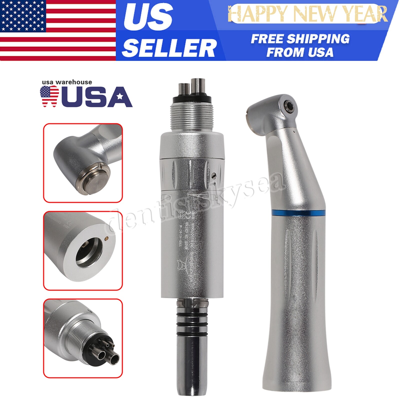 NSK Style Dental Inner Water Contra Angle /4H Air Motor Low Speed Handpiece WY4