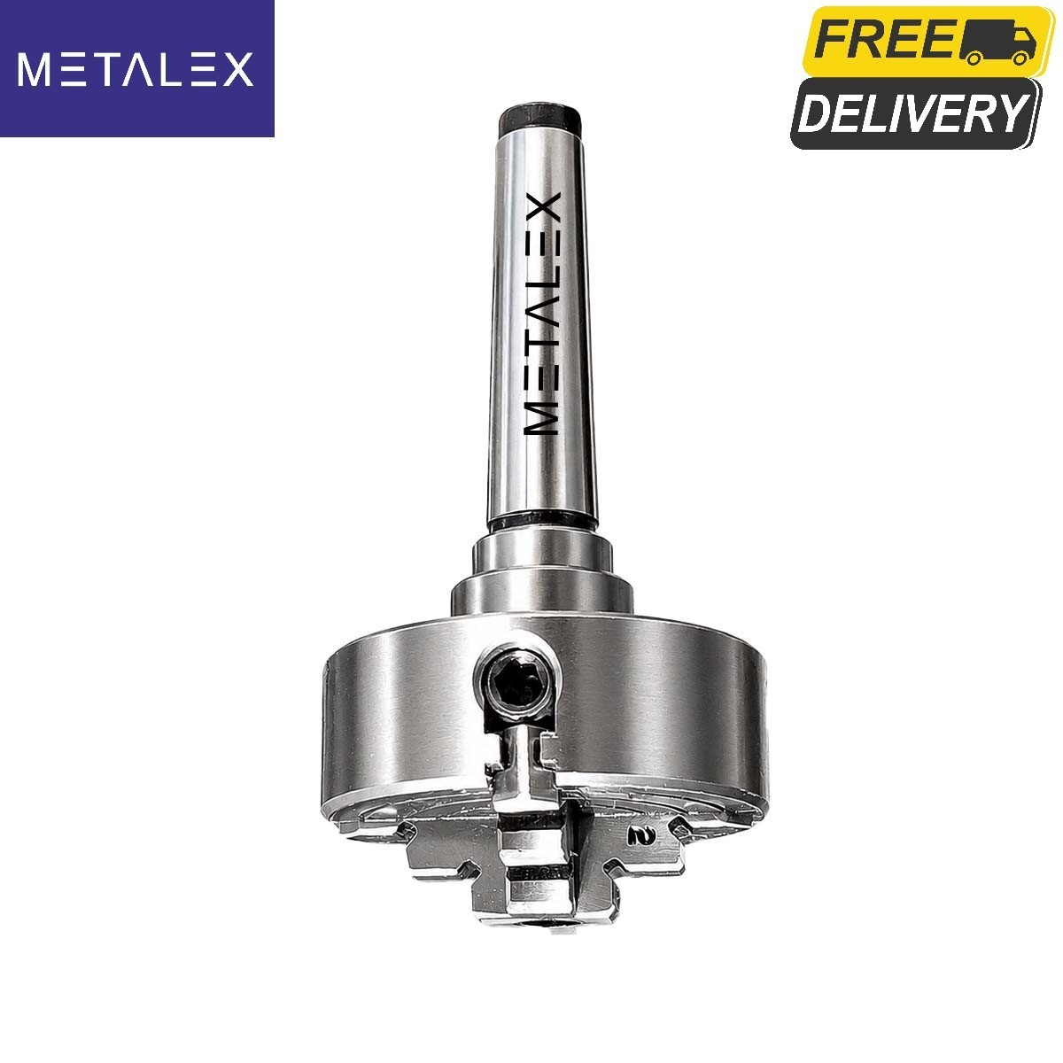 70mm Independent Lathe Chuck 4 Jaw 2.75″ MT2 Adapter Shank Arbor Metalwork Dril