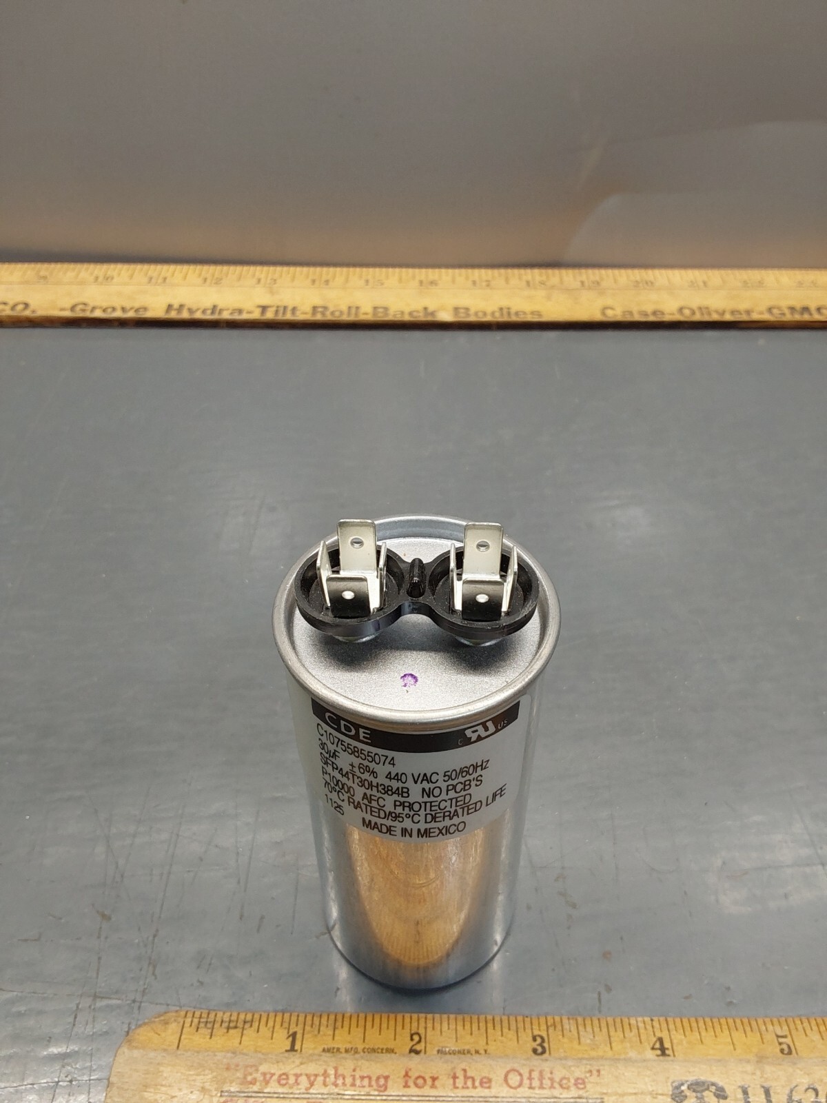 NOS CDE / CSC C10755855074 Capacitor Condenser, 440VAC 50/60Hz
