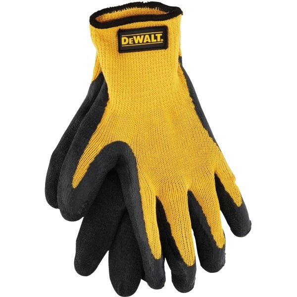 (3)-DEWALT Men’s Large Gripper Rubber Coated Glove Model: DPG70L