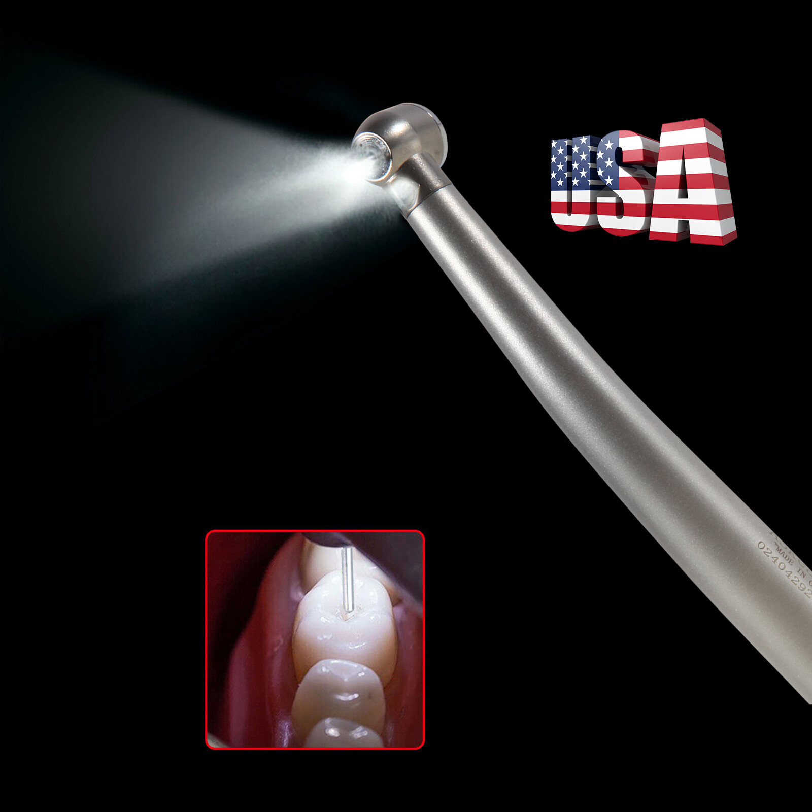 Askeadnt E-Type Dental High Speed LED Handpiece Standard Head Push 2Hole CE