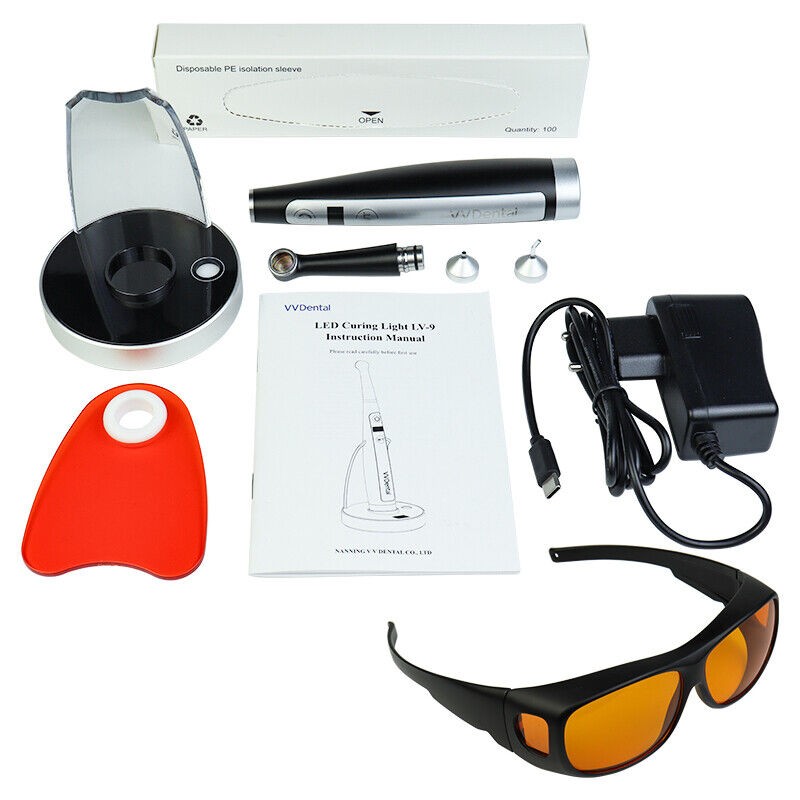 Dental Curing light LED Resin Cure Lamp 1 Second 3200mw/cm² 6 Modes OLED Screen