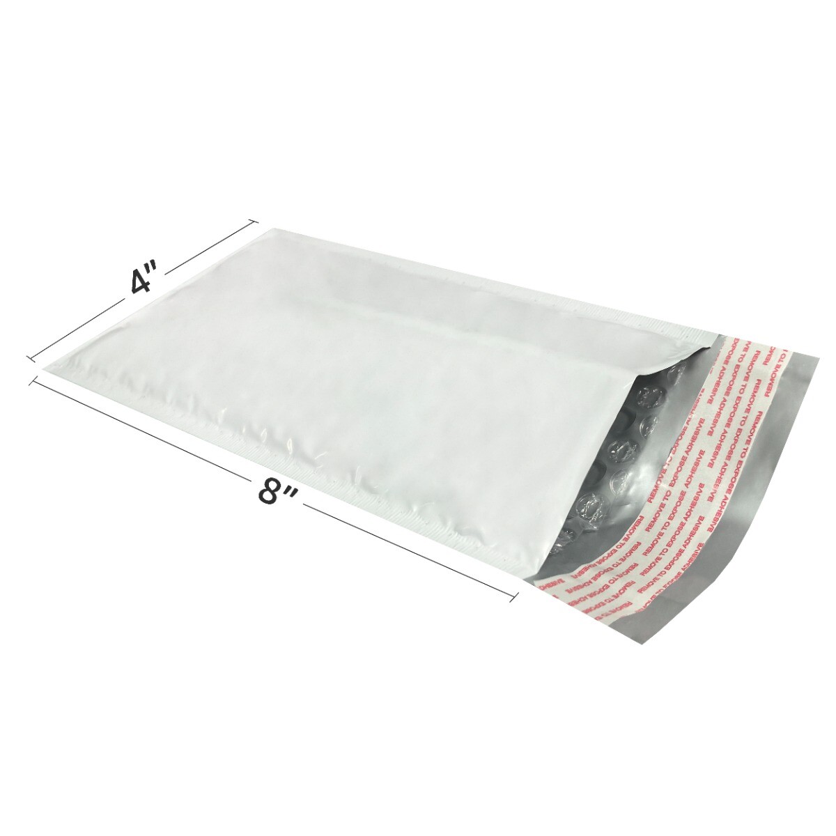 UOFFICE 500 Poly Bubble Mailer Bags Padded 4×8″ – #000 Self-Sealing