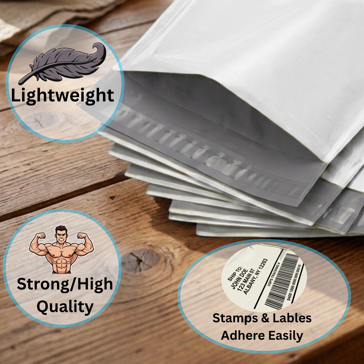 1000 12×15.5 POLY MAILERS ENVELOPES SHIPPING 2 Mil SELF SEAL BAGS 12 x 15.5
