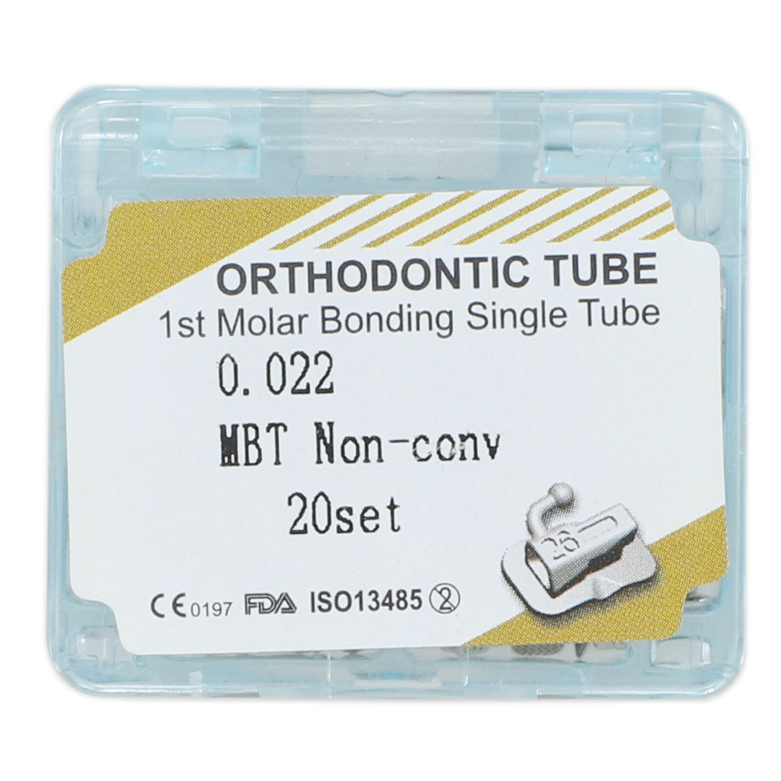 80PCS Dental Orthodontic Buccal Tube 1st Molar MBT 022 Bondable Non-conv Single