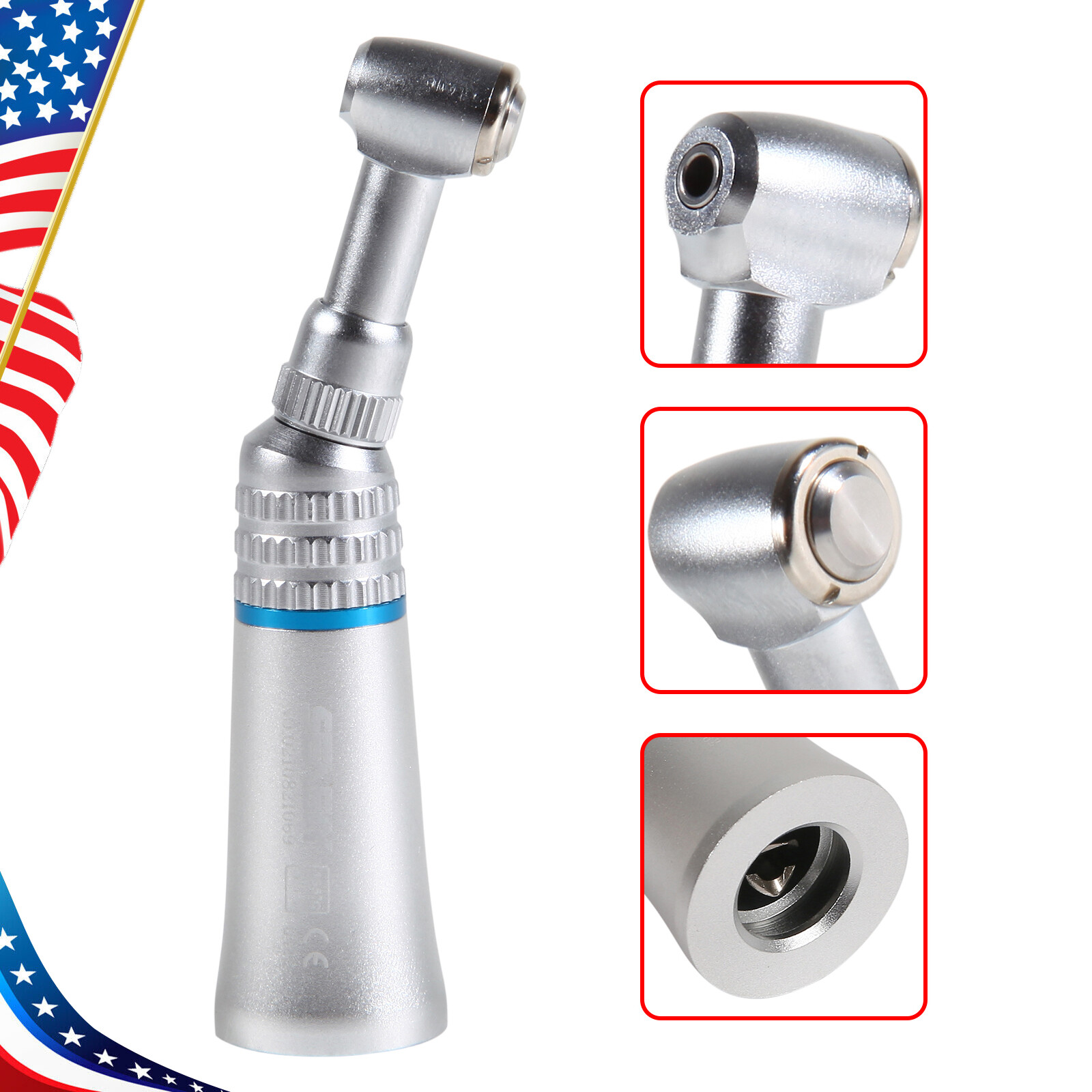 1-5 Dental Low Speed Push 1:1 Contra Angle Handpiece /Air Motor E-type 2/4H SA