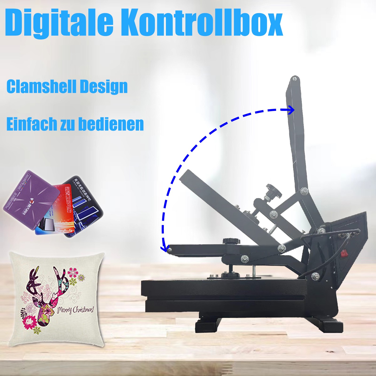 16×20 Heat Press Machine 1600W Swing Away Digital Sublimation Transfer 40x50cm