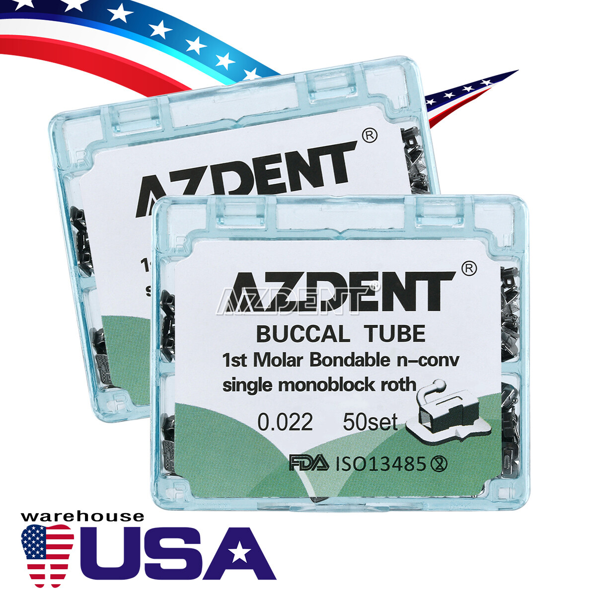 Dental Ortodoncia Uso de Tubo Bucal Roth 022 1er Molar Bondable Non-Convertible