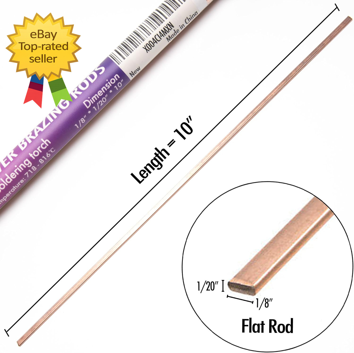 40 Sticks Brazing Rods Bcup 3 5% Silver Solder Phos Copper Brazing Alloys Flat W