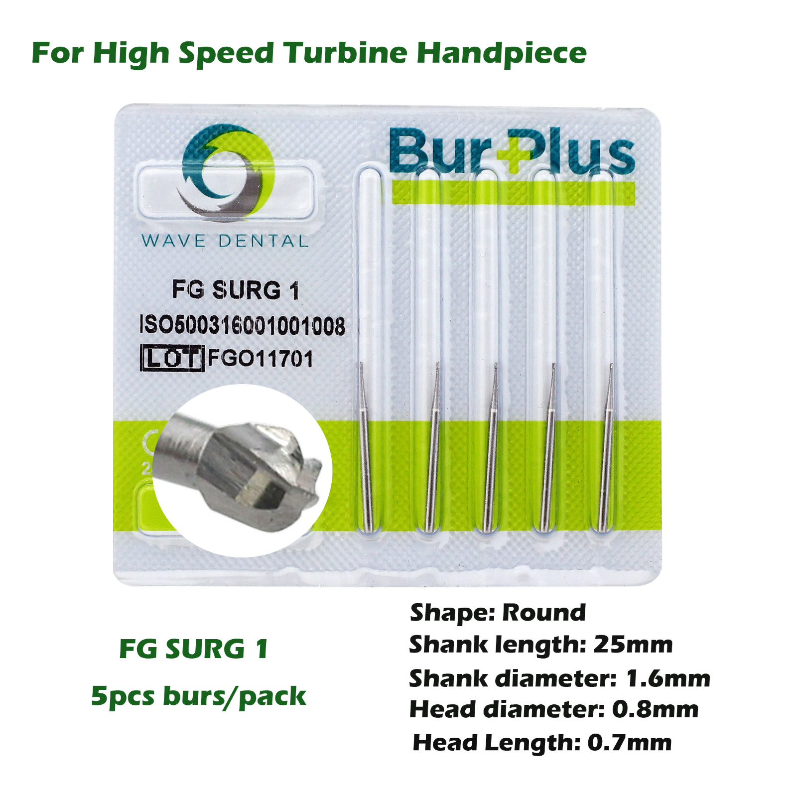 Wave Dental Surgical Burs Long Carbide Bur 25mm 557 557L FG 4 6 330 High Speed