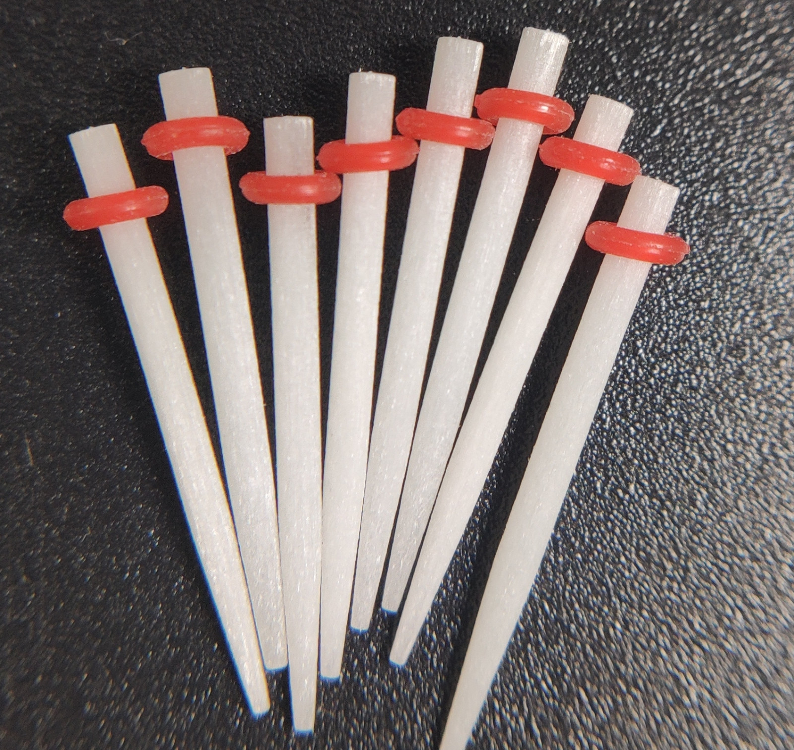 100Pcs Dental Fiber Post Glass Quartz Screw Straight 1.0~1.8mm Ring In Bulk