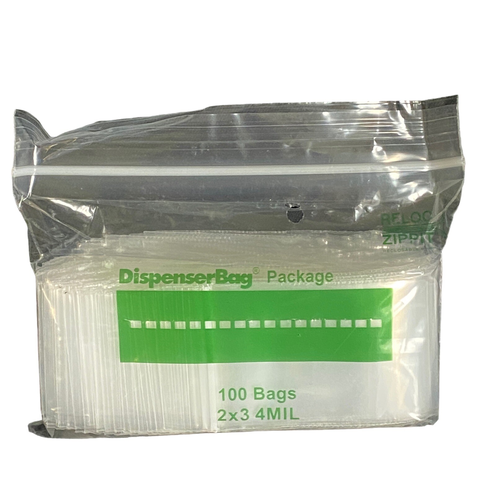 2″ x 3″ 4miL Reclosable Resealable Zip Top Lock Clear Plastic Bags – 100 Bags